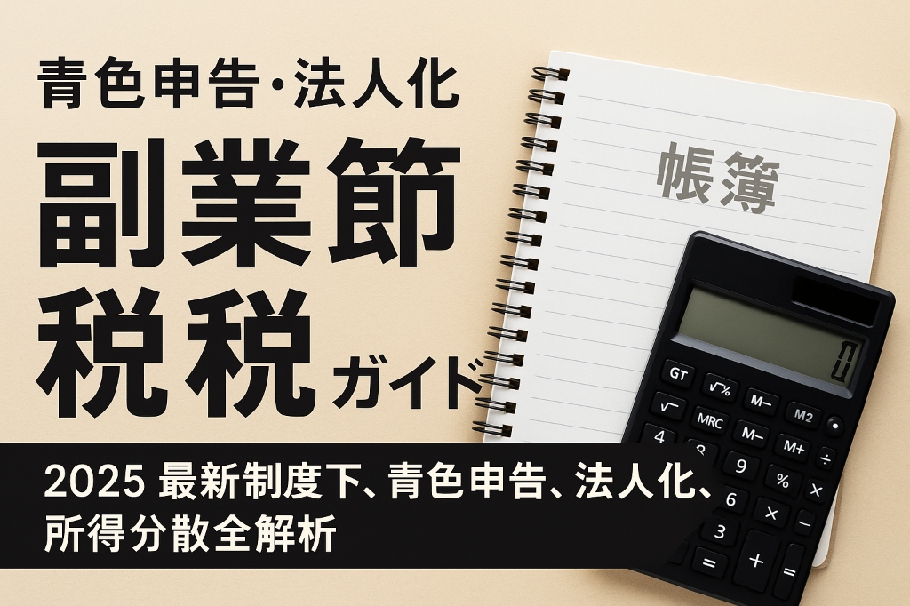 2025 日本副业节税指南：青色申告・法人化・所得分散全解析